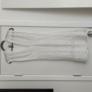 Anthropologie Burning Torch White Lace Dress